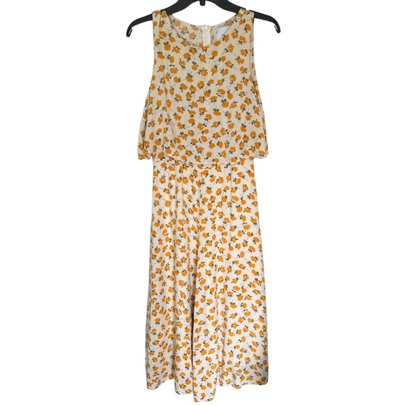 MVN The Label Floral Riley Jumpsuit Yellow Romper XS Size 2 - Picture 4 of 7